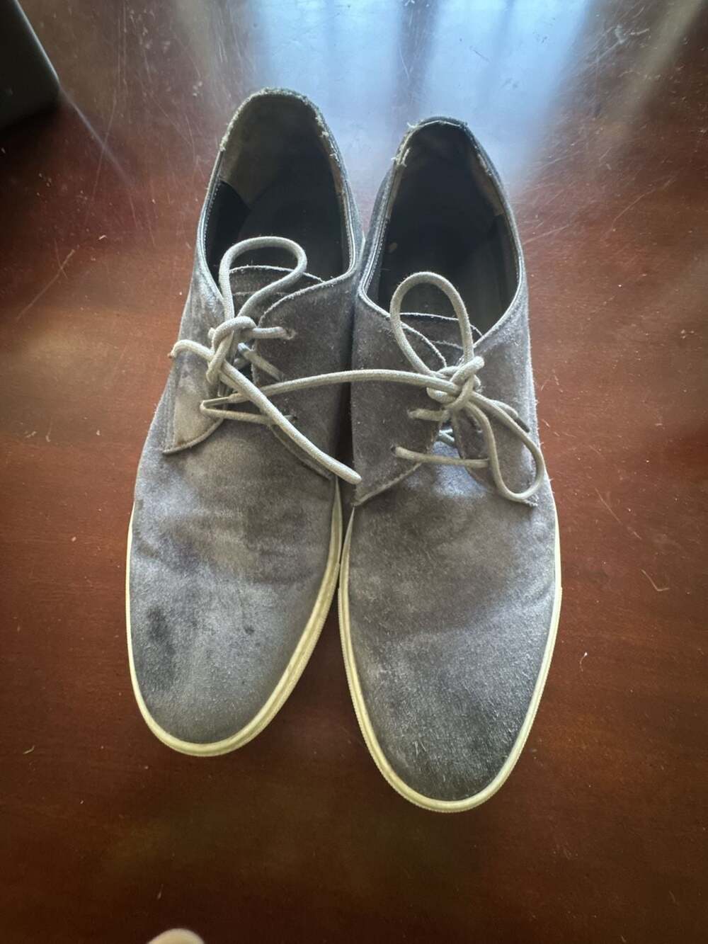 To Boot New York Adam Derrick Gray Suede Lace Up Casual Sneakers